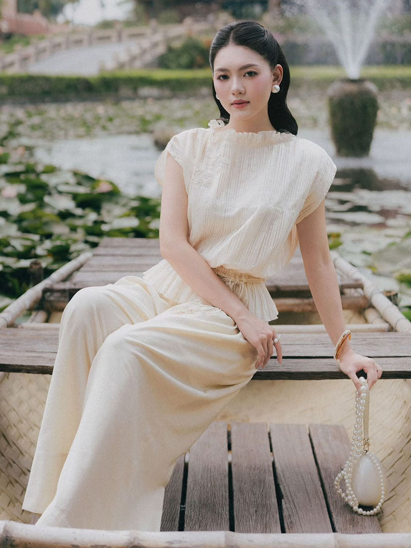 Dragonfly Pleated Top