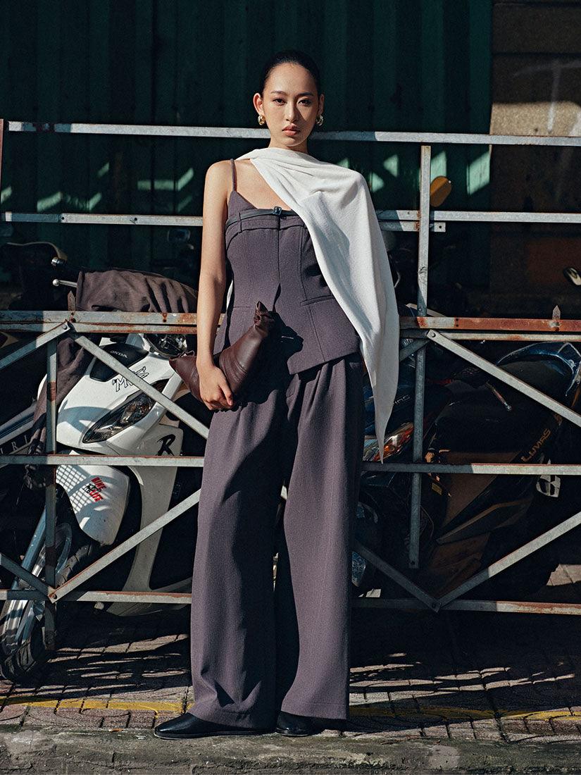 Pleated Wide Leg Pants