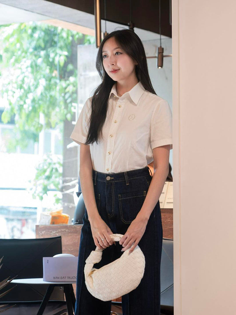 Embroidered Short Sleeve Shirt