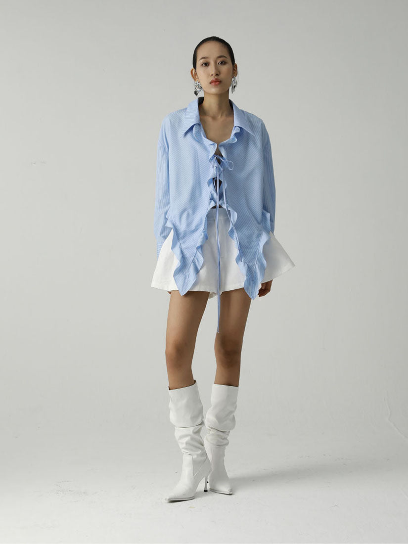 Blue Stripe Chirping Shirt