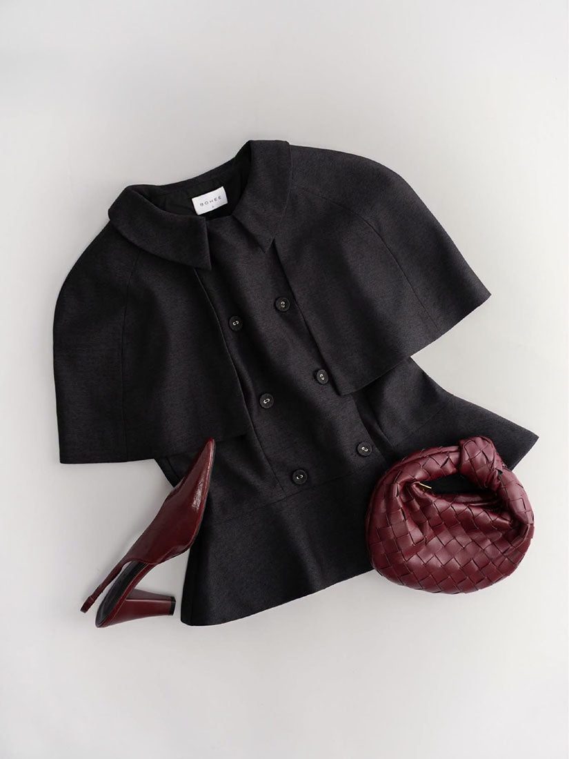 Double Breasted Waistcoat With Detachable Cape