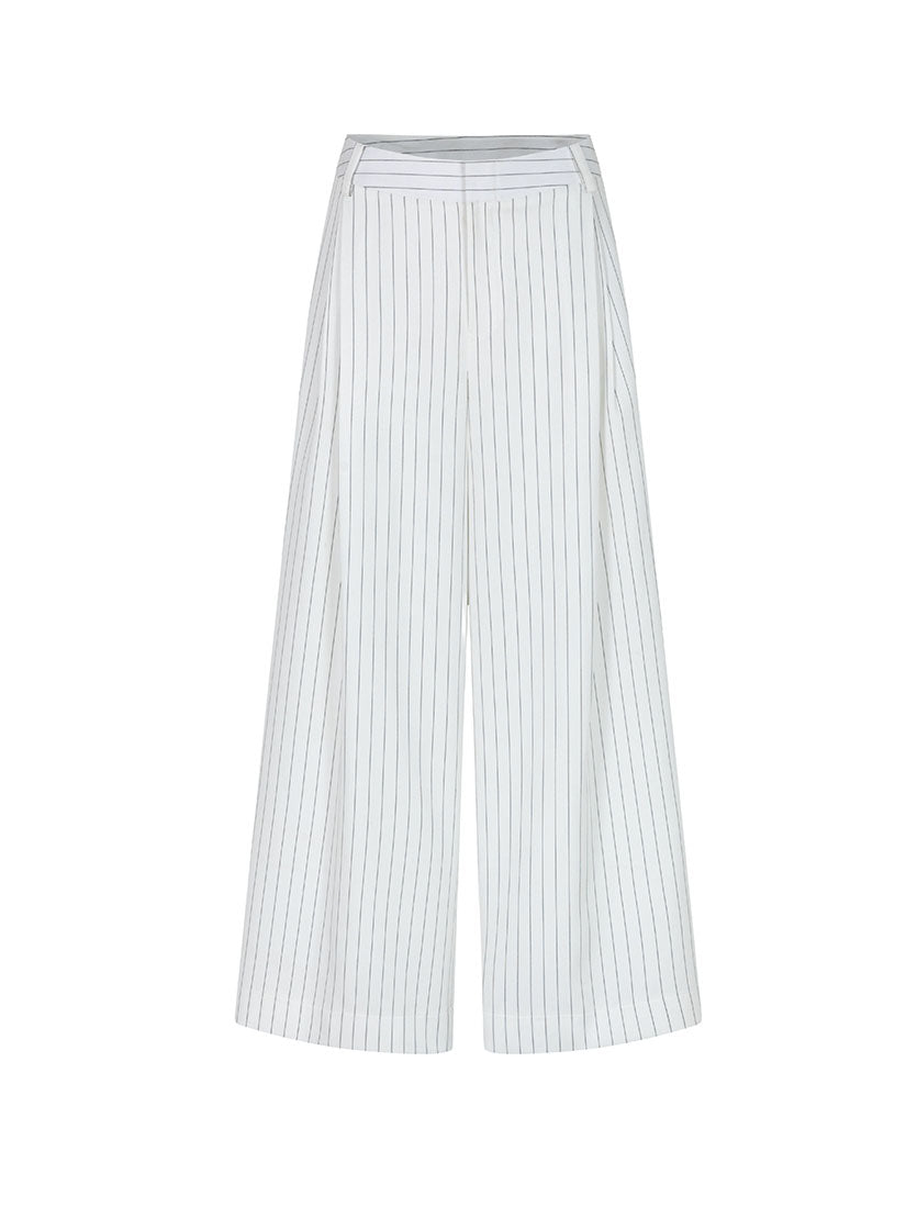 White Trousers With Black Stripes