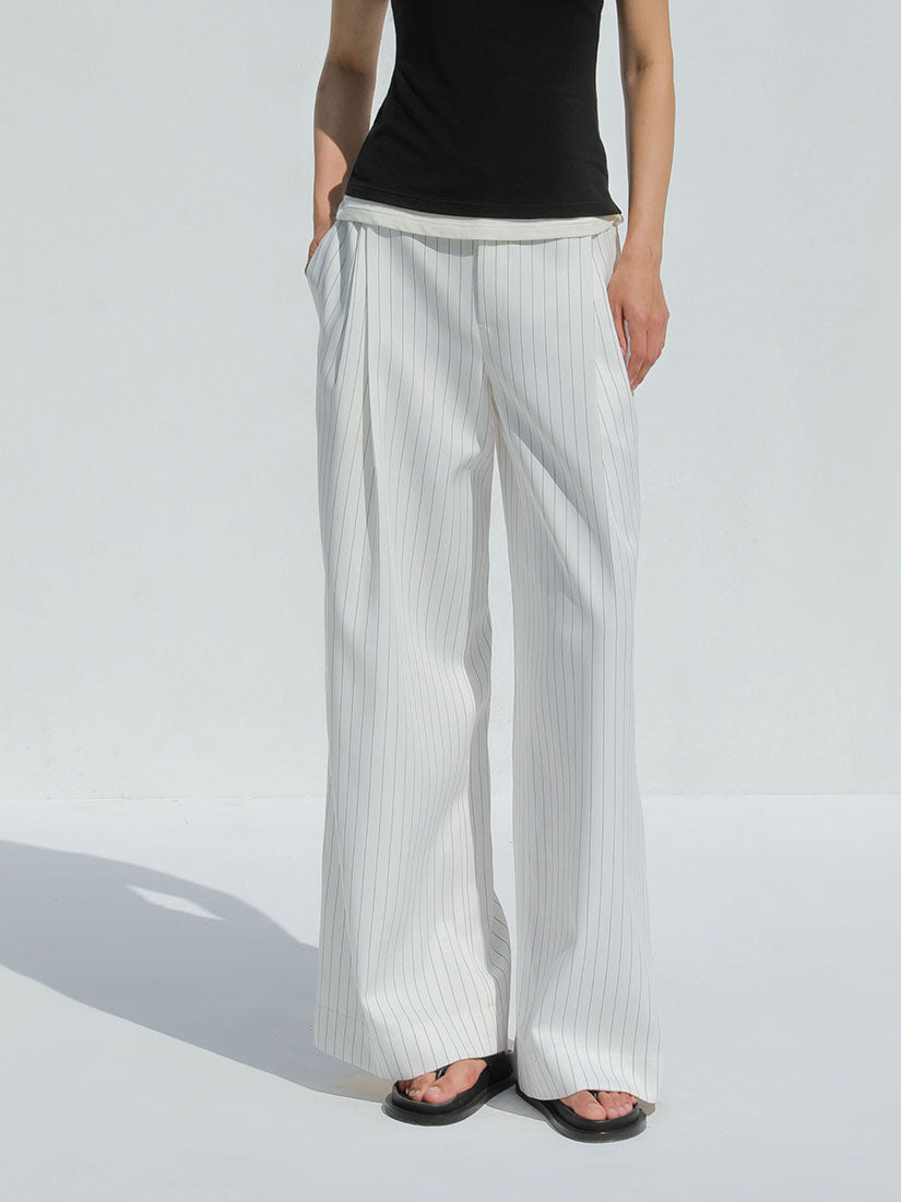 White Trousers With Black Stripes