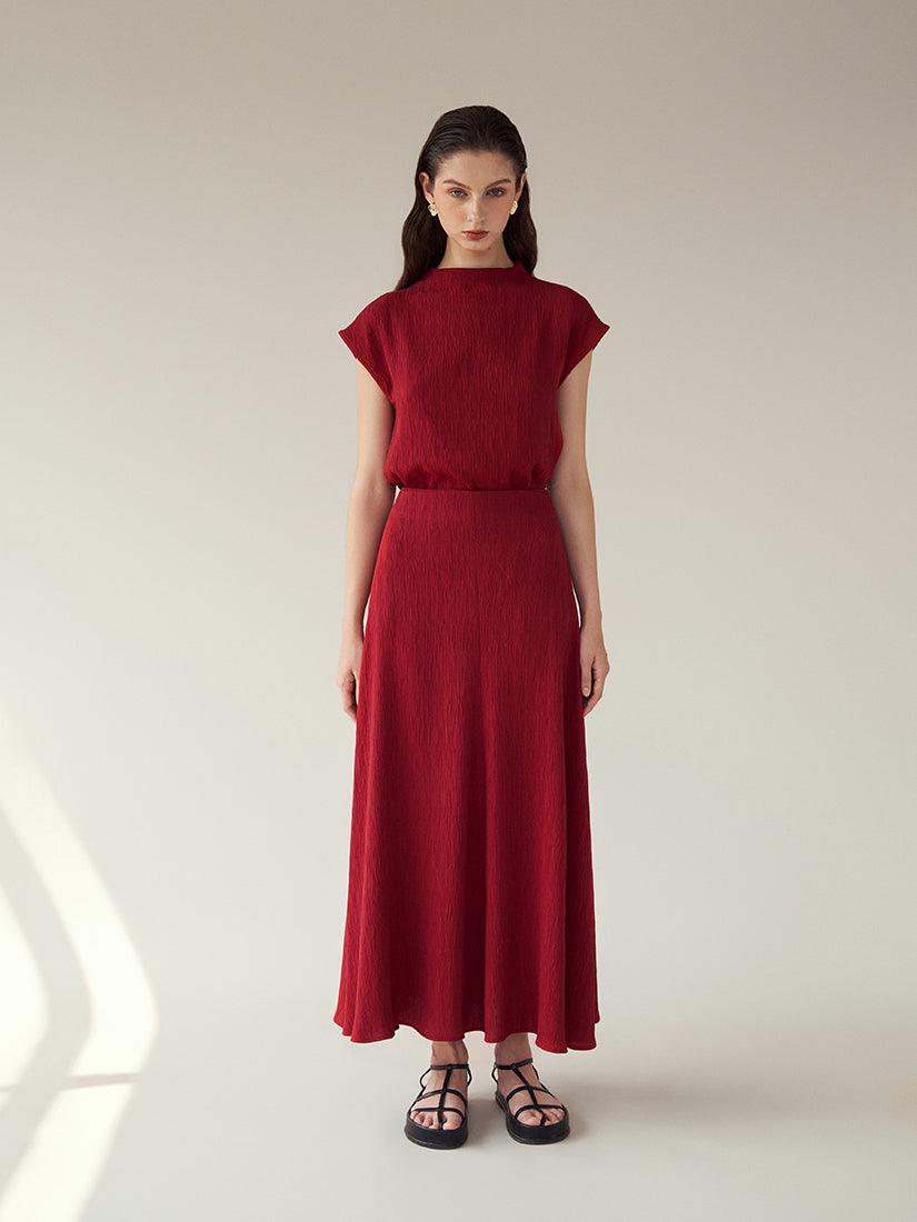 Red Daina Skirt