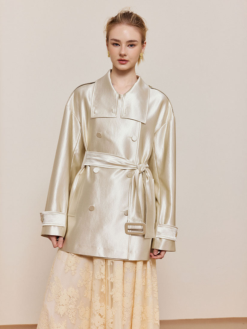 Henderson Trench Coat - Champagne