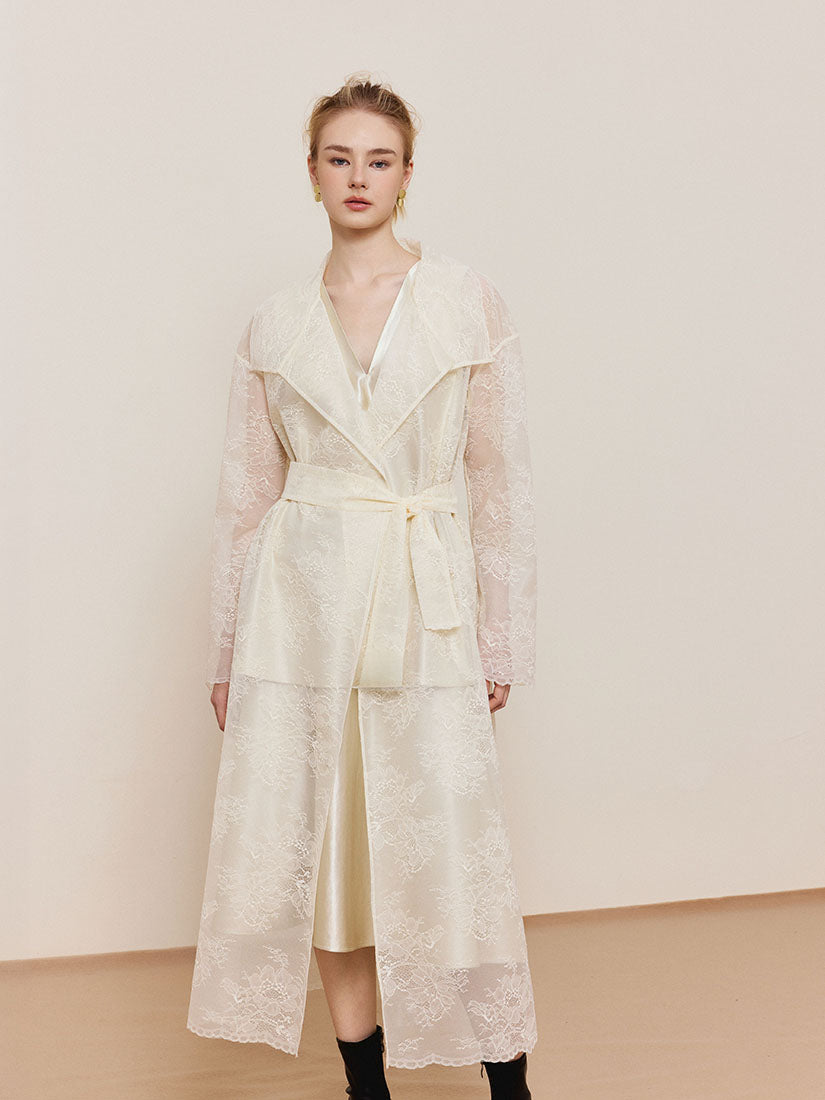Lacey Trench Coat - Beige