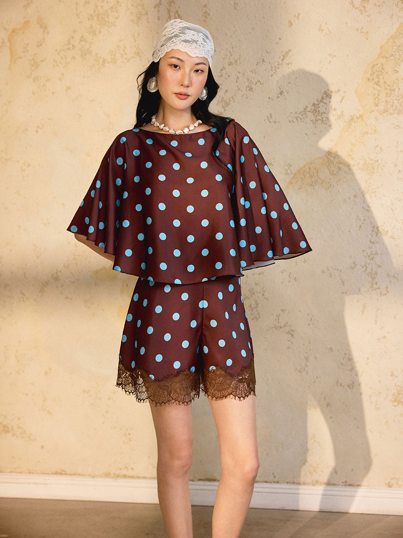 Perla Cape Top - Brown