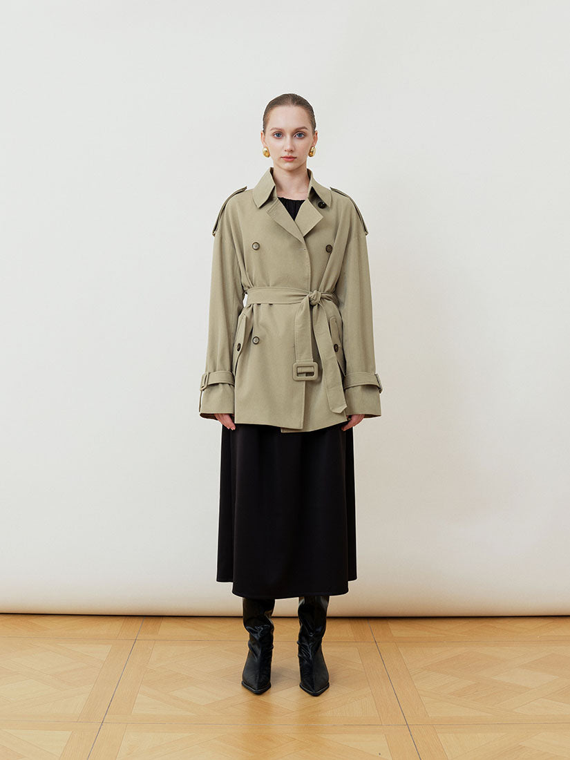 Sage Green Harrington Trench Coat