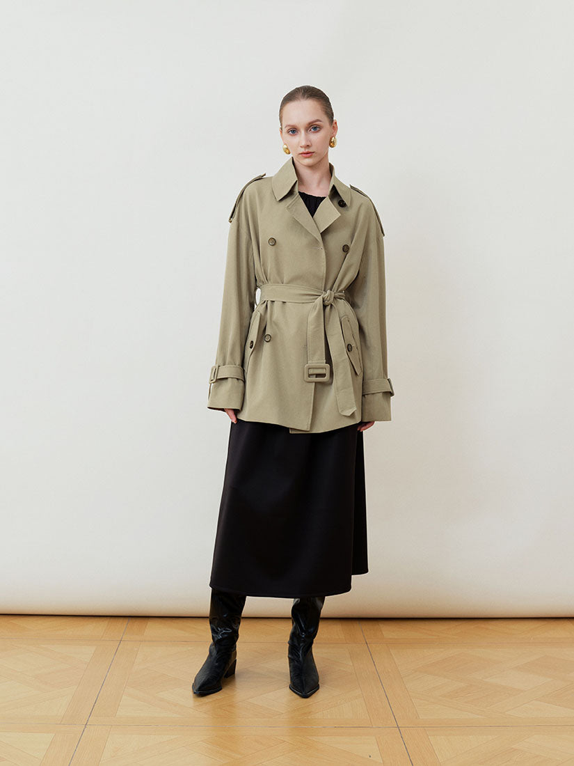 Sage Green Harrington Trench Coat