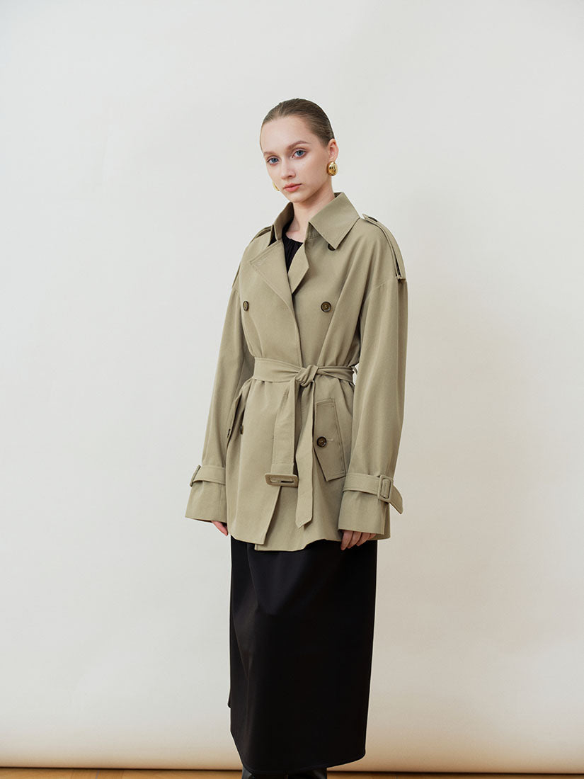 Sage Green Harrington Trench Coat