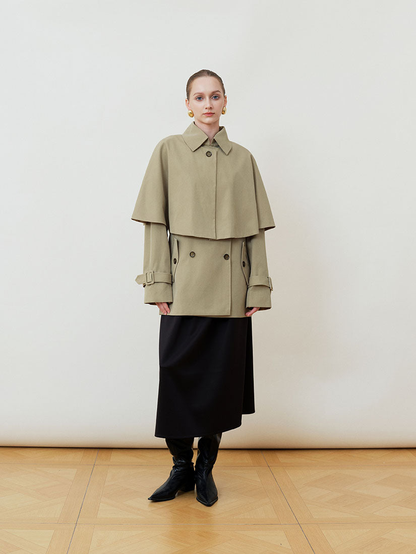 Sage Green Harrington Trench Coat