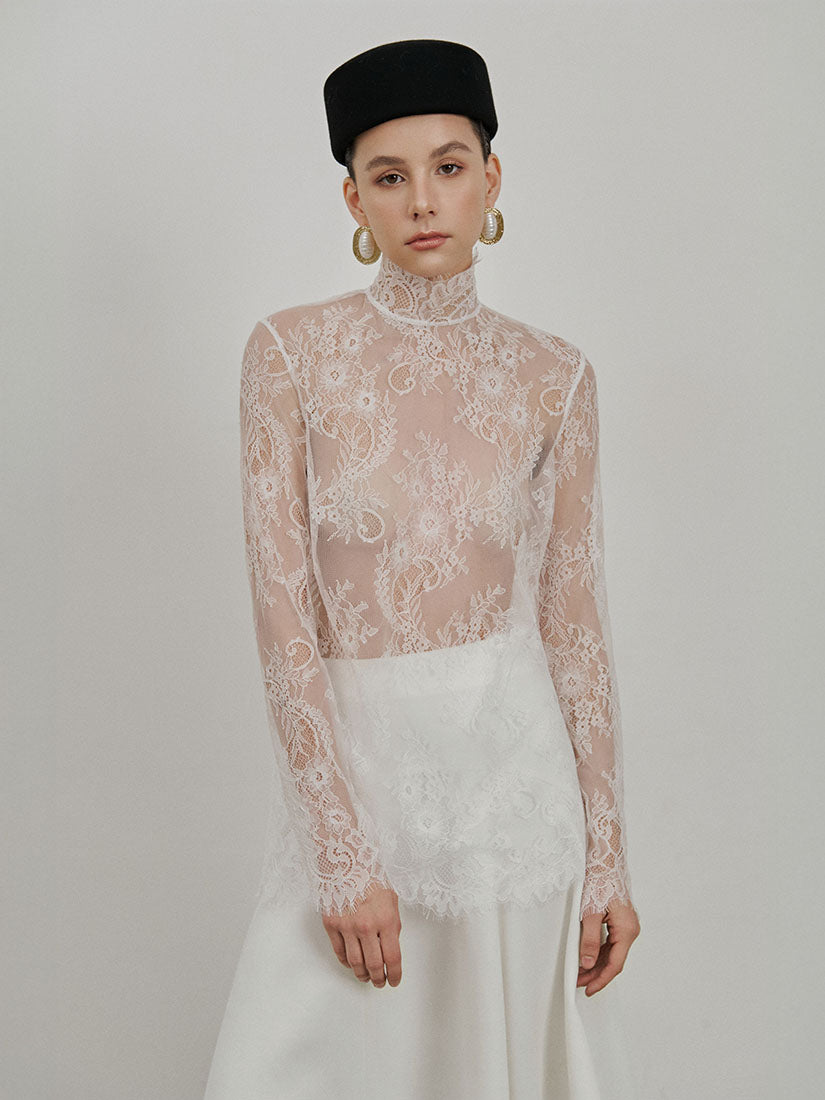 White Maisie Lace Top