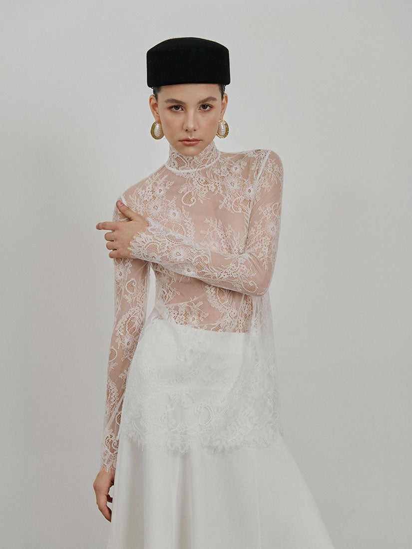 White Maisie Lace Top