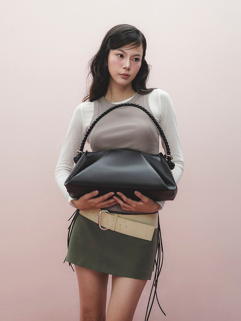 Black Artisan Dumpling Bag
