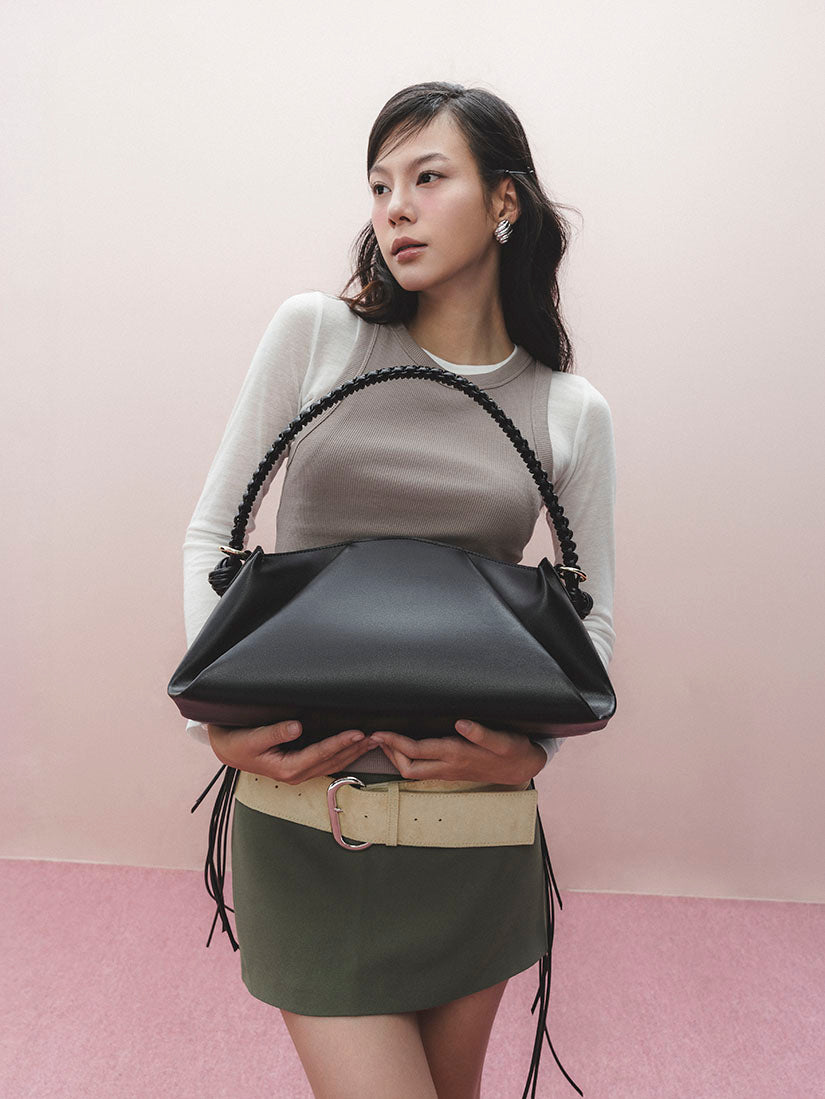 Black Artisan Dumpling Bag