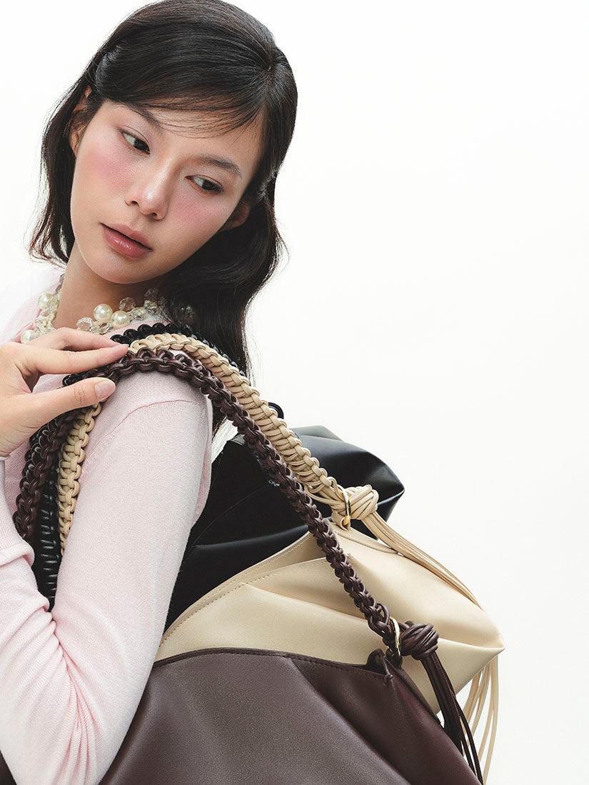 Black Artisan Dumpling Bag