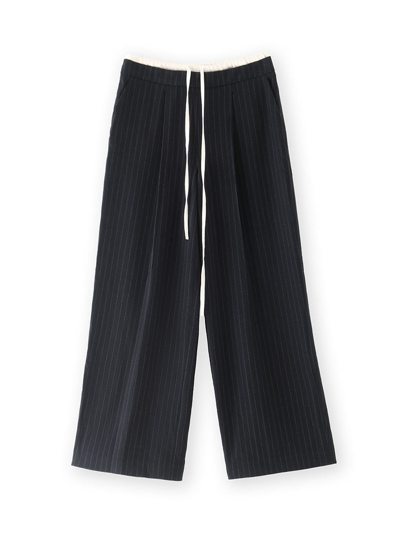 Contrast Double Waistband Pants