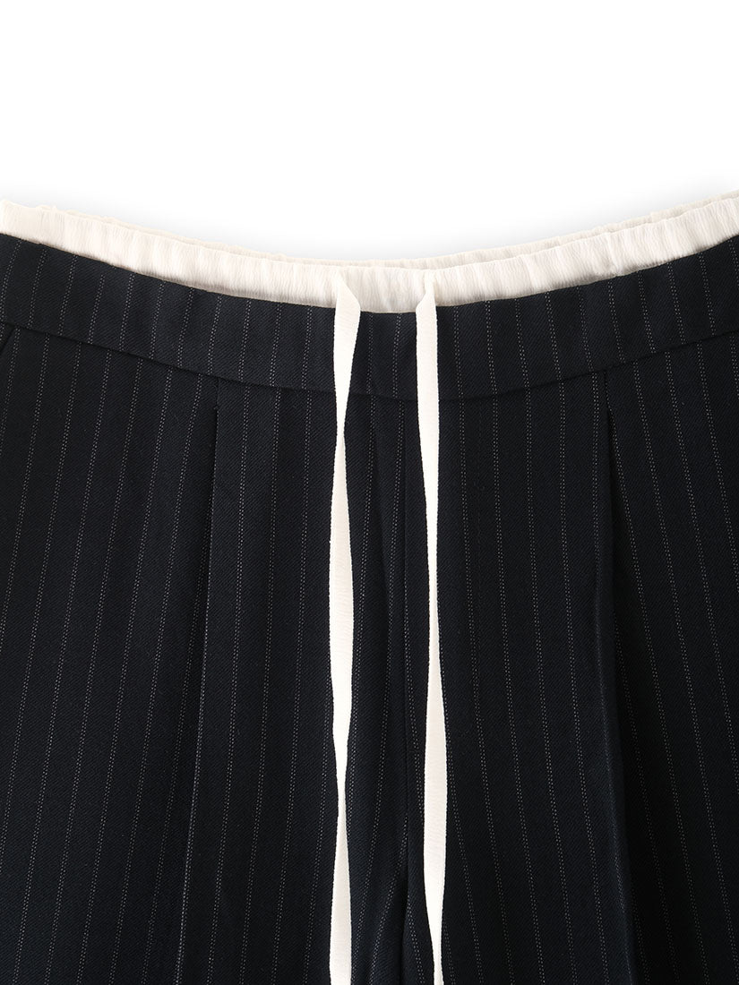 Contrast Double Waistband Pants