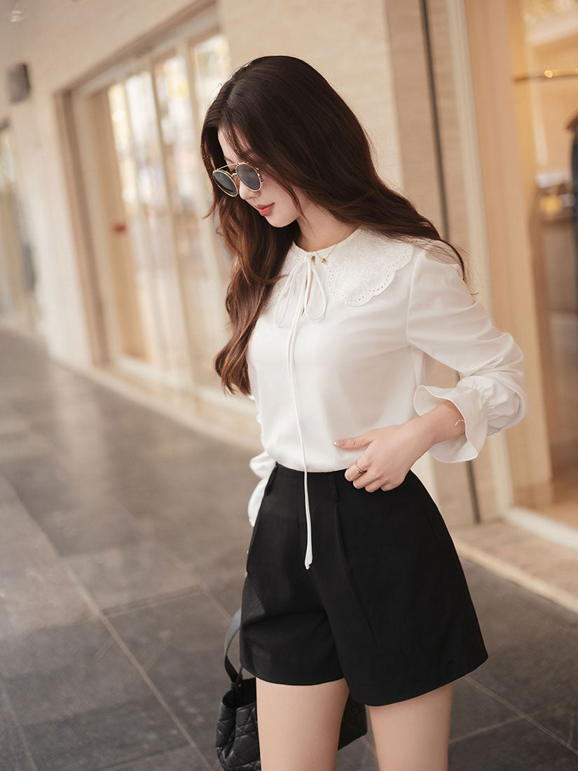 Embroidered Collar Blouse