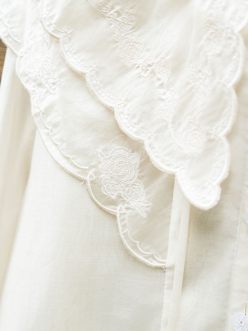 Double Embroidered Collar Shirt