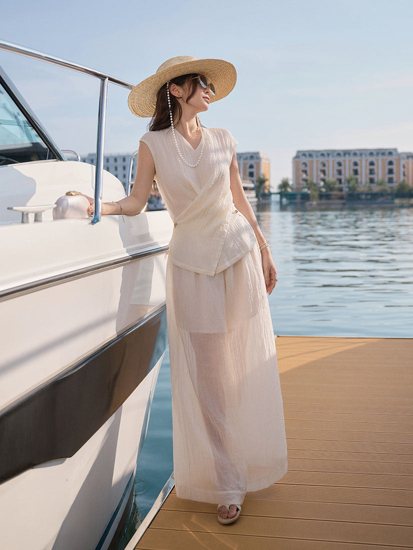 Wide Leg Silky Pants