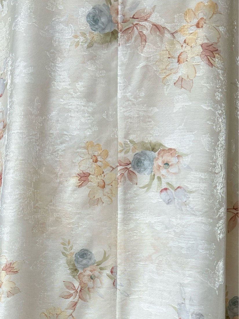 Floral Silky Pleated Back Spaghetti Strap Dress
