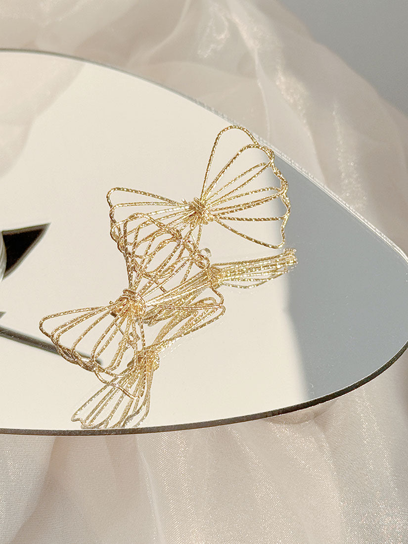 Metallic Bow Earrings (2 Colours)