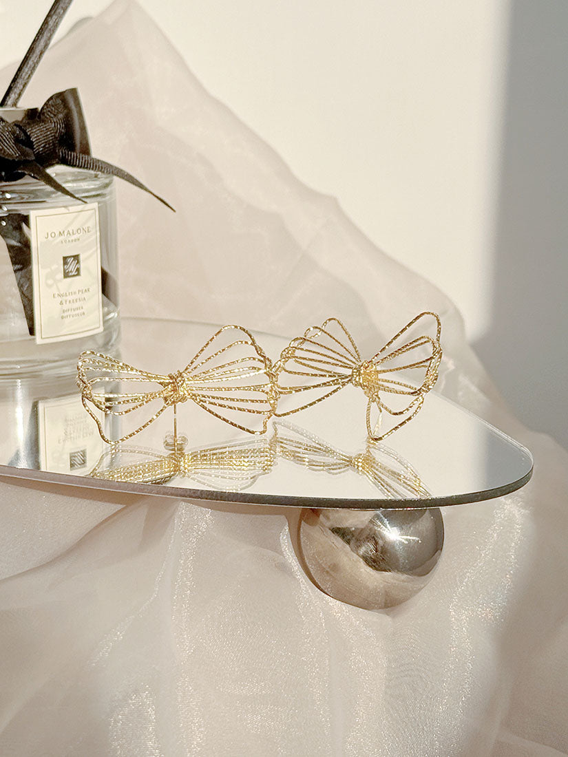 Metallic Bow Earrings (2 Colours)
