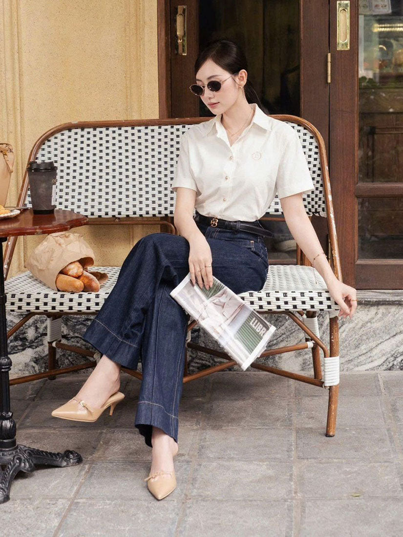 Embroidered Short Sleeve Shirt