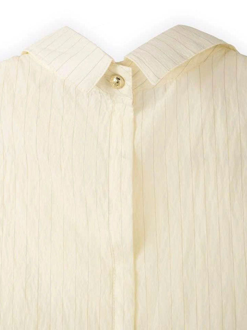 Pointed Collar Striped Shirt