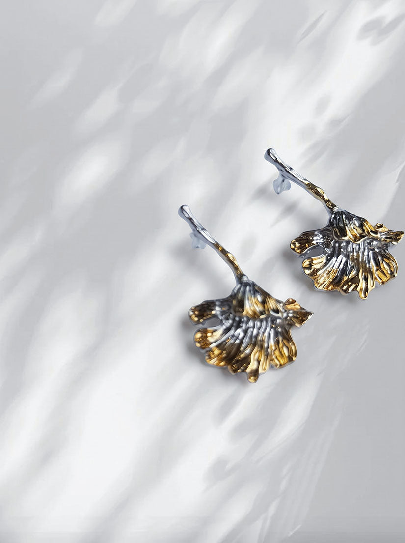 Ginkgo Leaf Earrings (2 Colours)