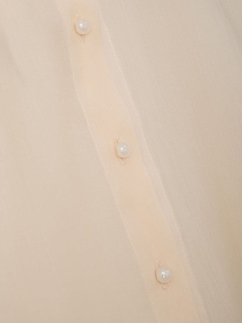 Swallow-Tailed Collar Embroidery Shirt