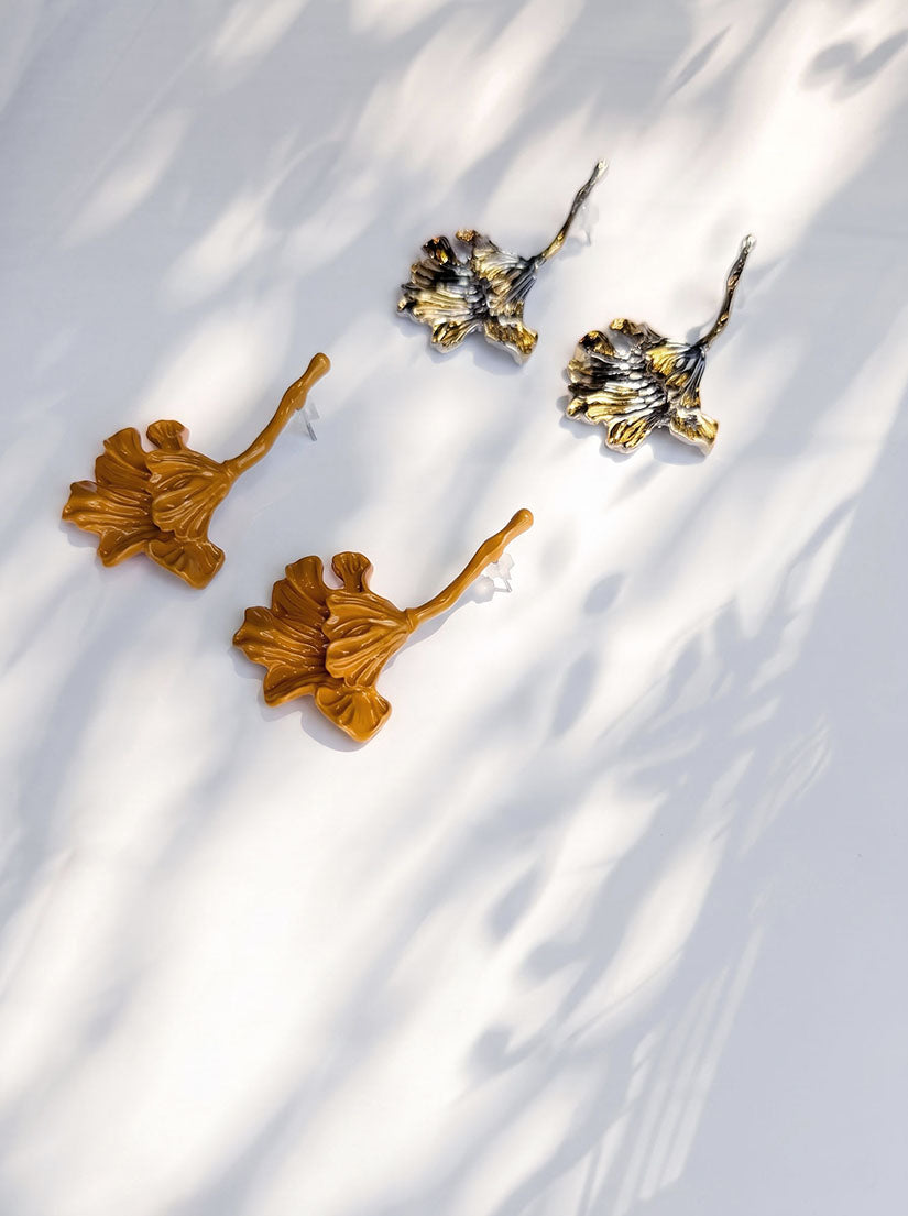 Ginkgo Leaf Earrings (2 Colours)
