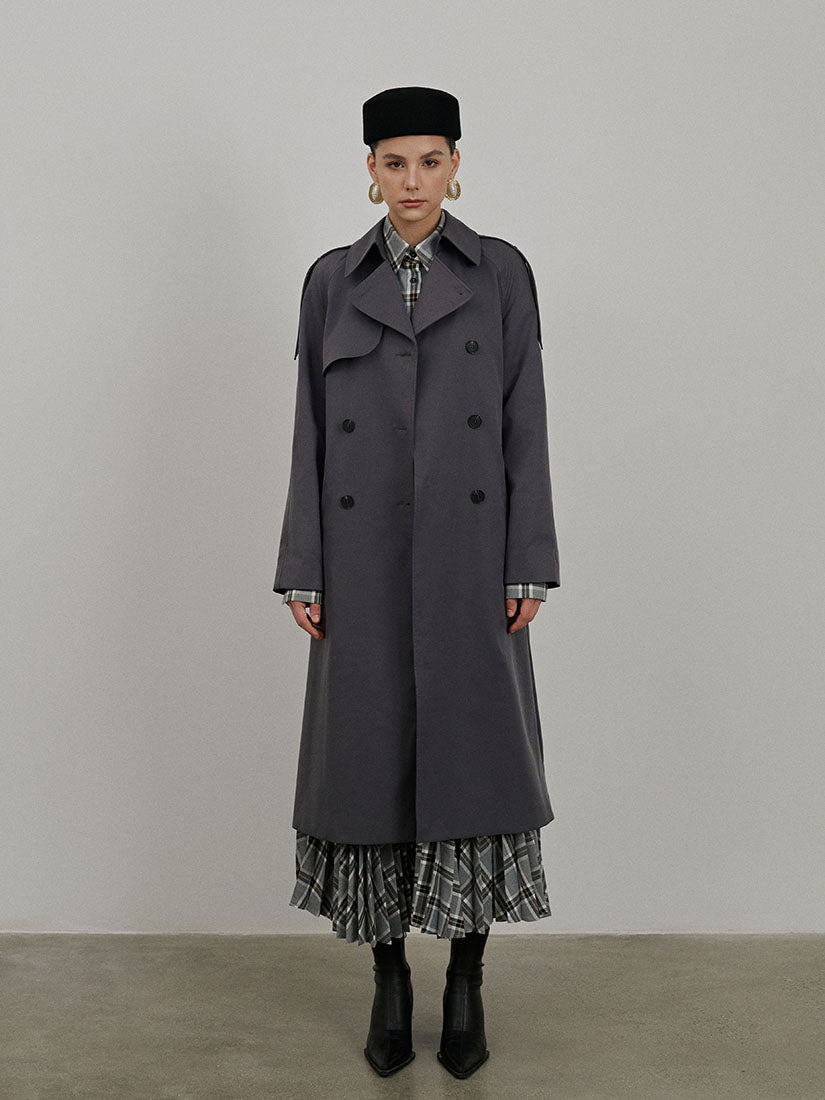Grey Hadley Trench Coat