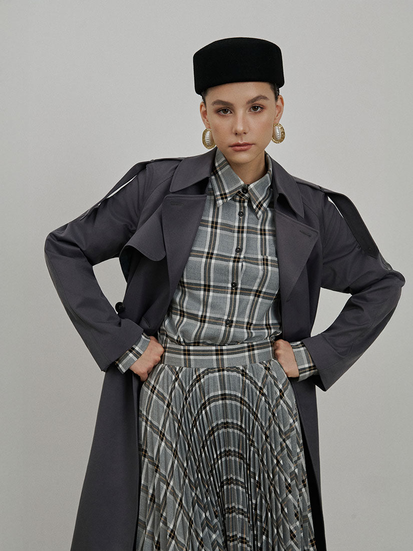 Grey Hadley Trench Coat