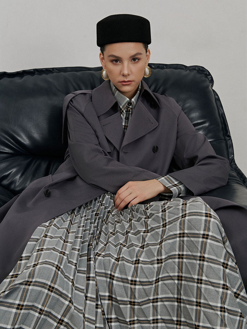 Grey Hadley Trench Coat