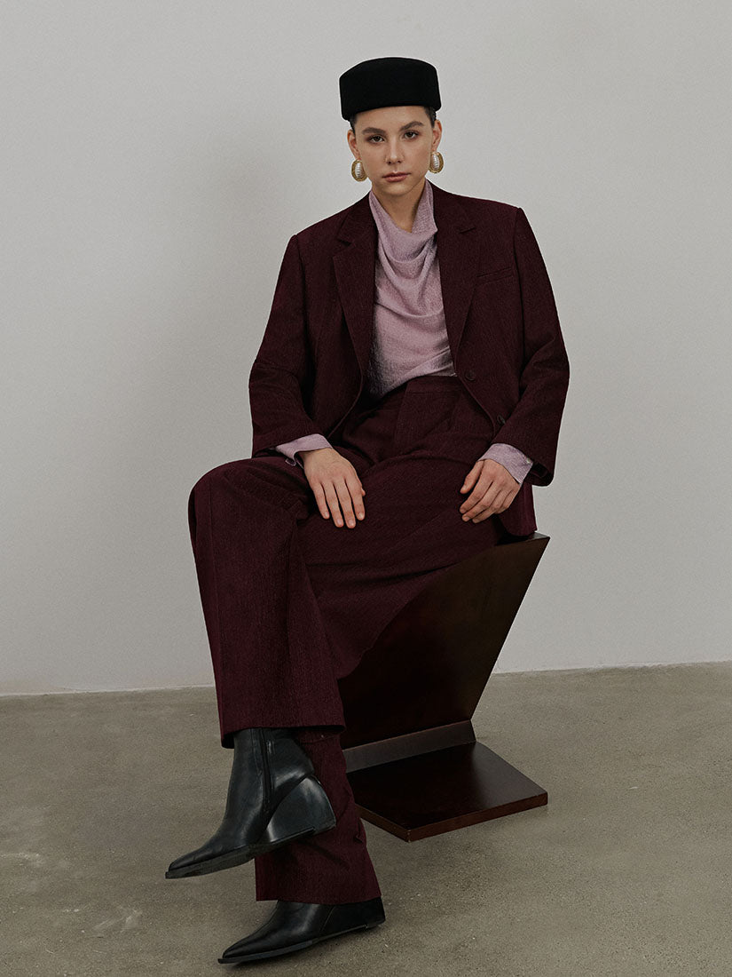 Burgundy Chloe Blazer