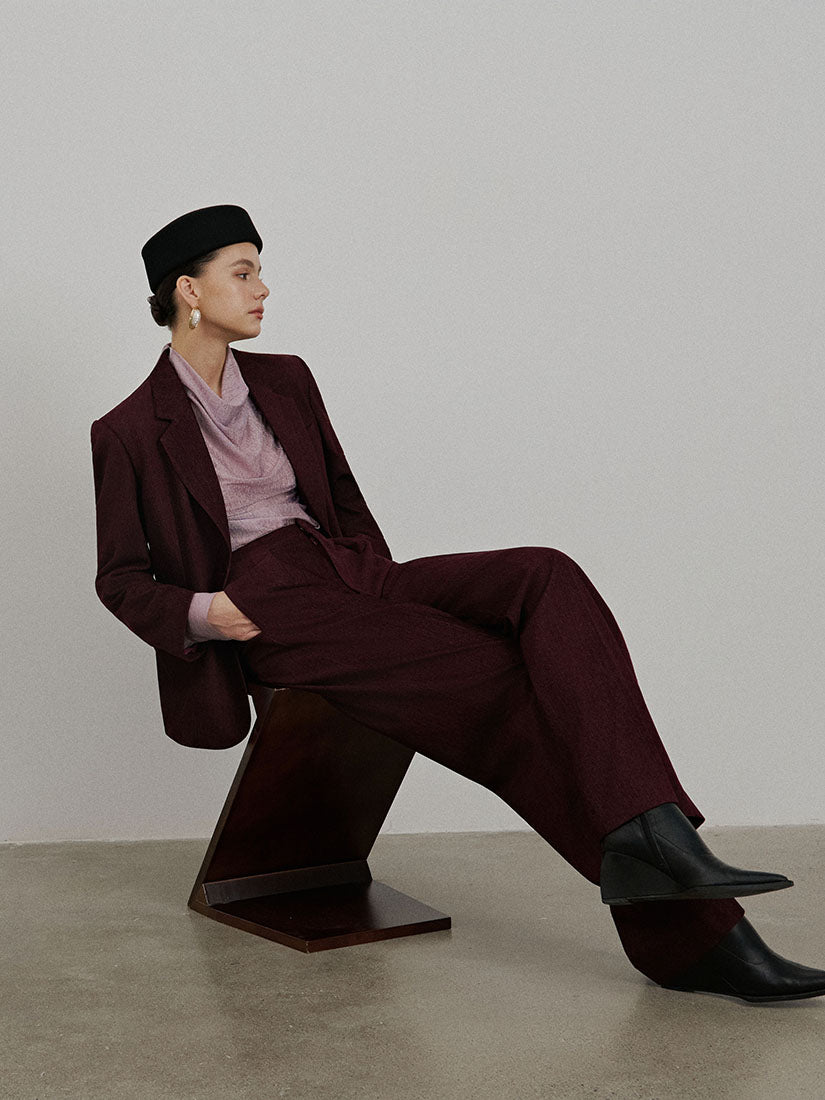 Burgundy Chloe Blazer