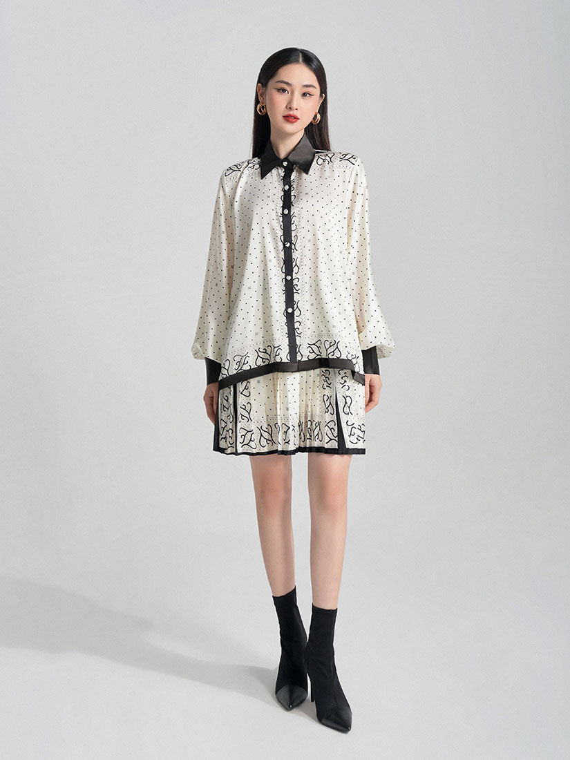 Polka Dot Printed Skort