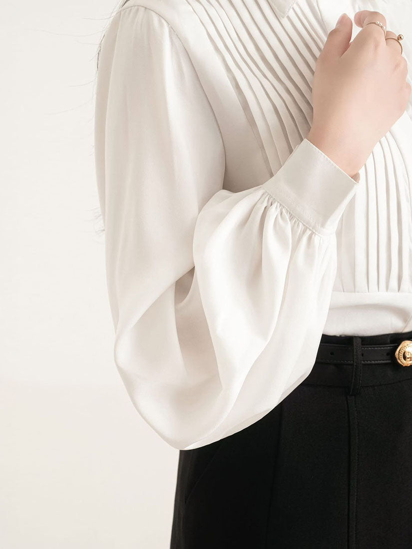 Pin Tuck Front Blouse