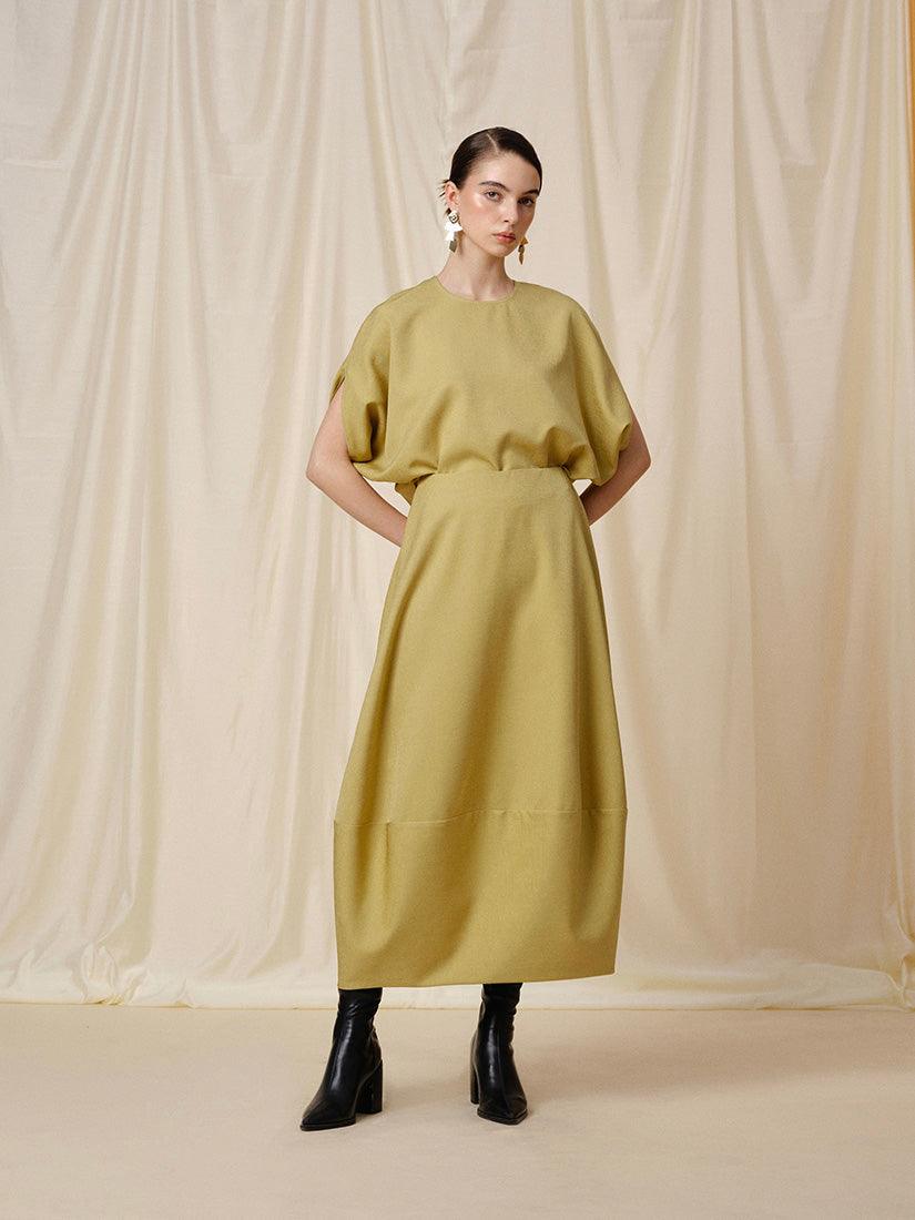 Chartreuse Green Alleia Skirt