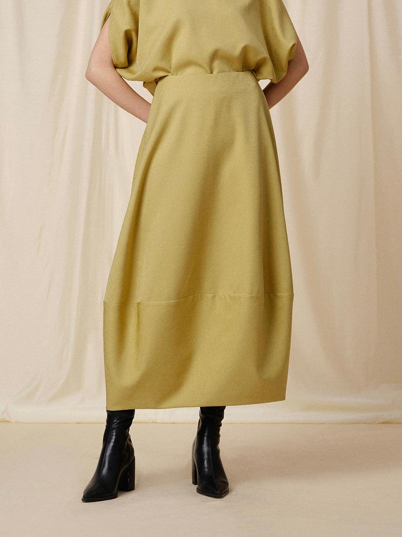 Chartreuse Green Alleia Skirt