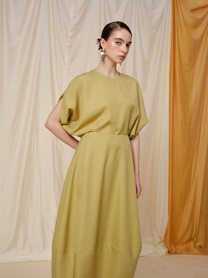 Chartreuse Green Alleia Skirt