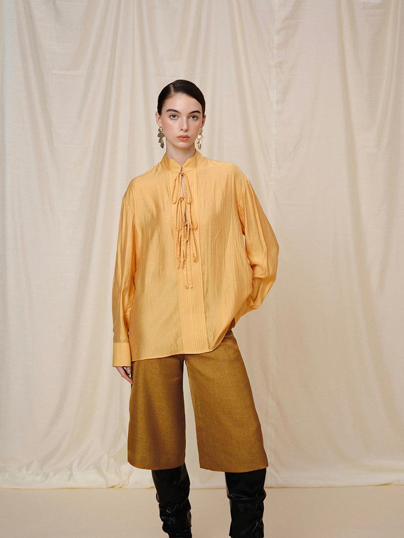 Mustard Solene Bermuda Pants