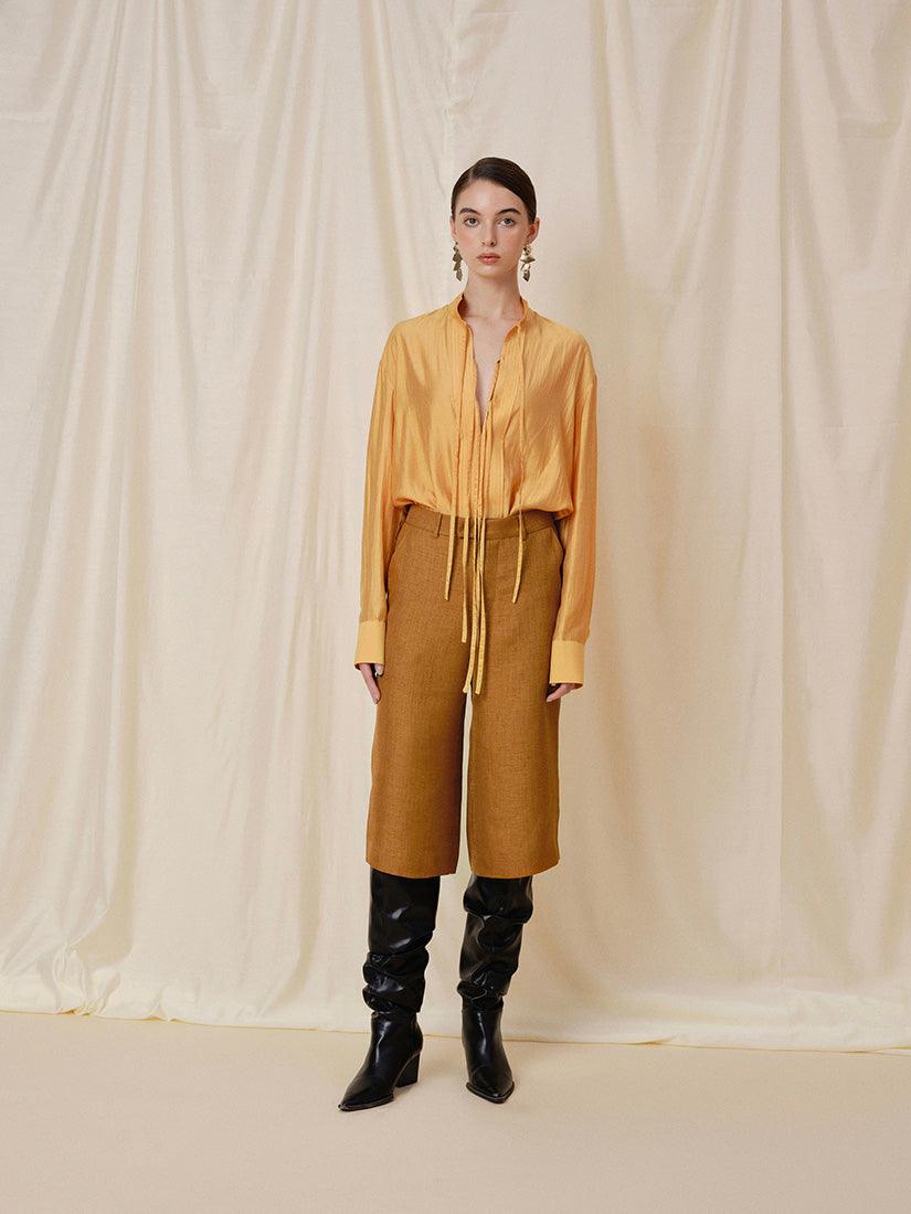 Mustard Solene Bermuda Pants