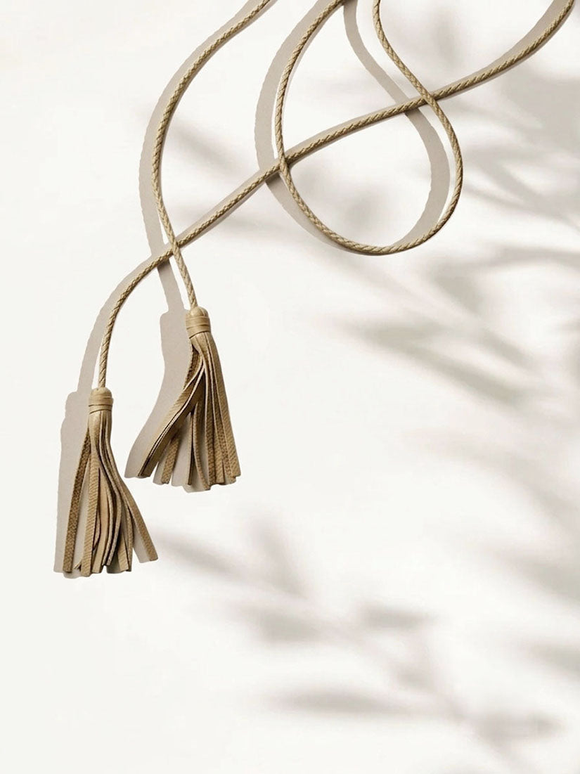 Tassels Braided Faux Leather Belt