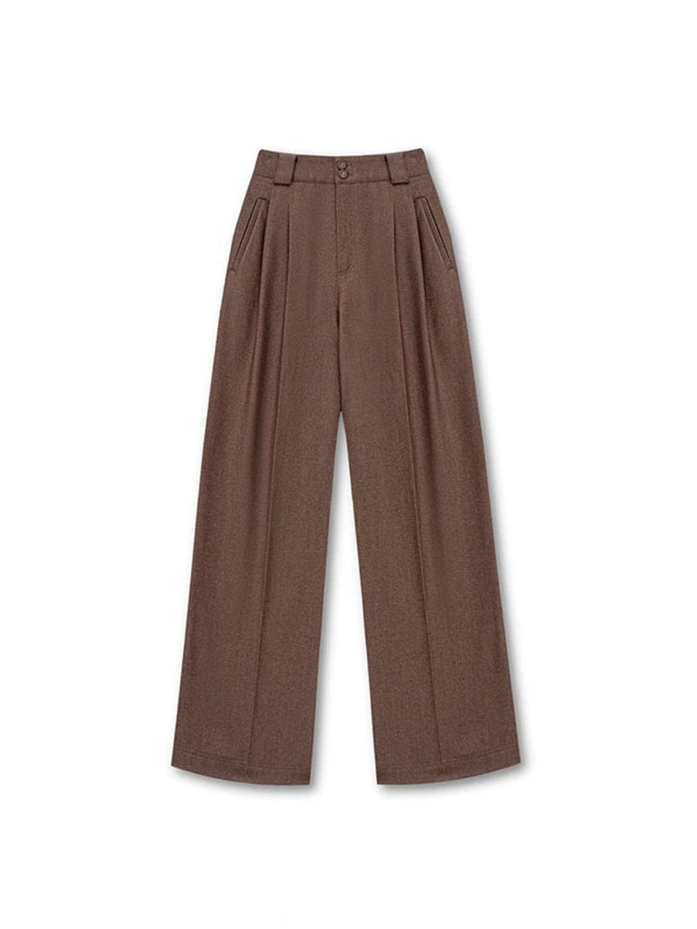 Pleated Wide-Leg Pants