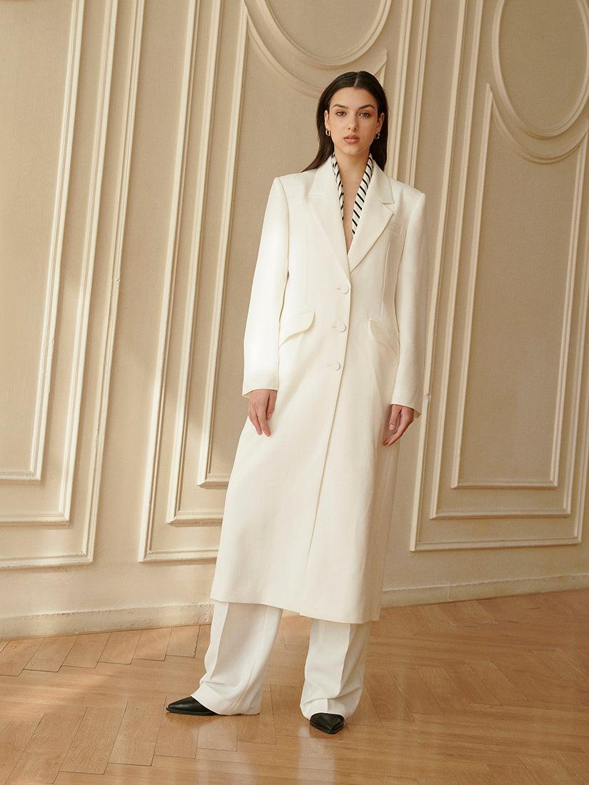 White Macey Tailor Coat - :BE/NOTABLE/