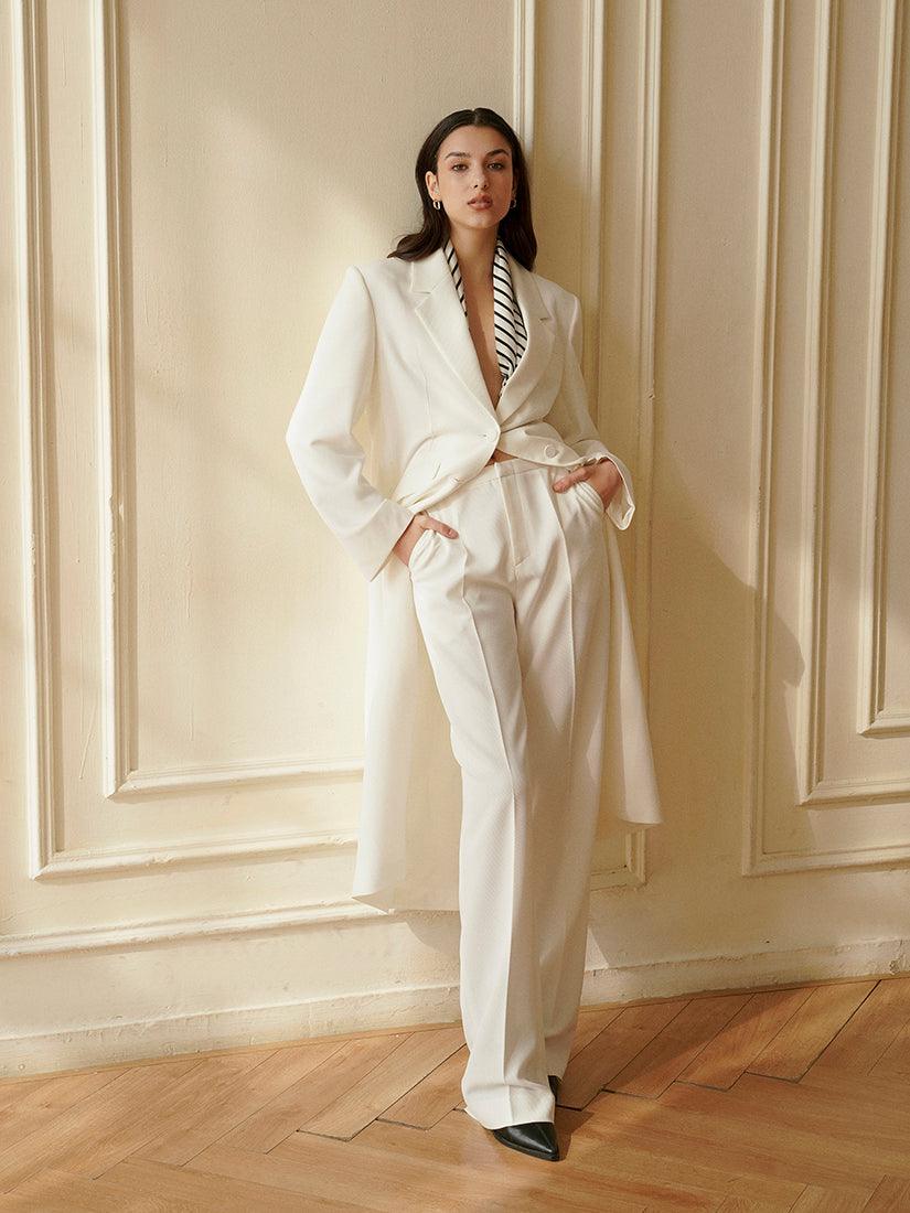 White Macey Tailor Coat - :BE/NOTABLE/