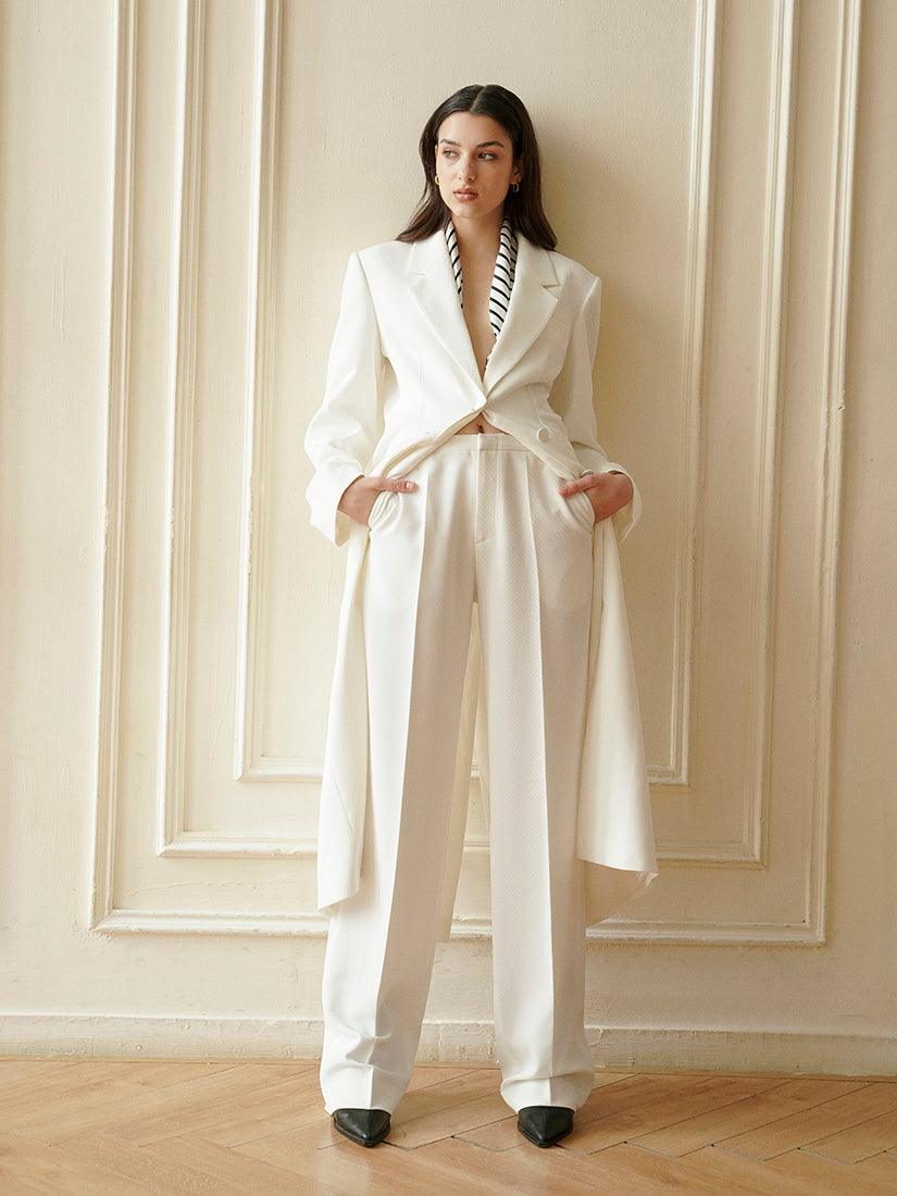 White Macey Tailor Coat - :BE/NOTABLE/